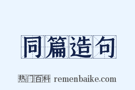 同篇造句是什么意思的图片